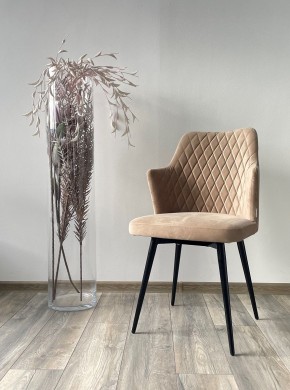 Стул HERMAN 360 град. БЕЖЕВЫЙ #5, велюр / черный каркас М-City в Игриме - igrim.ok-mebel.com | фото 3