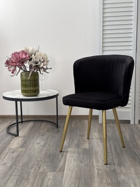 Стул МОНЕ ZIZI 521 Черный, велюр / Золотой каркас M-City в Игриме - igrim.ok-mebel.com | фото 3