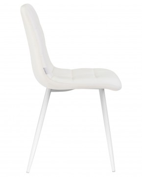 Стул обеденный DOBRIN ALEX, белые ножки, белая экокожа (P-02) в Игриме - igrim.ok-mebel.com | фото 3
