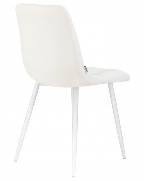 Стул обеденный DOBRIN ALEX, белые ножки, белая экокожа (P-02) в Игриме - igrim.ok-mebel.com | фото 4