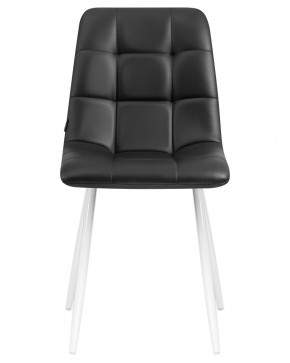 Стул обеденный DOBRIN ALEX, белые ножки, чёрная экокожа (P-01) в Игриме - igrim.ok-mebel.com | фото 6