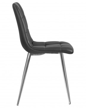 Стул обеденный DOBRIN ALEX, хром ножки, чёрная экокожа (P-01) в Игриме - igrim.ok-mebel.com | фото 3