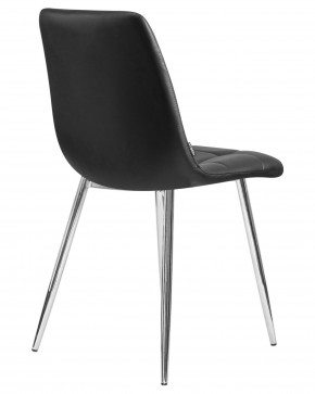 Стул обеденный DOBRIN ALEX, хром ножки, чёрная экокожа (P-01) в Игриме - igrim.ok-mebel.com | фото 4