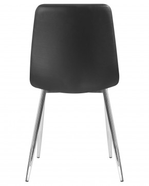 Стул обеденный DOBRIN ALEX, хром ножки, чёрная экокожа (P-01) в Игриме - igrim.ok-mebel.com | фото 5