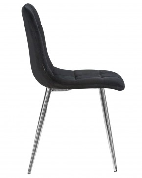 Стул обеденный DOBRIN ALEX, хром ножки, черный велюр (V108-77),  в Игриме - igrim.ok-mebel.com | фото 3