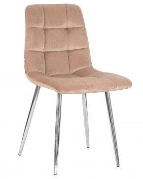 Стул обеденный DOBRIN ALEX, хром ножки, мокко велюр (V108-104),  в Игриме - igrim.ok-mebel.com | фото