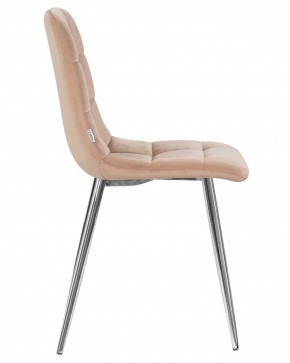 Стул обеденный DOBRIN ALEX, хром ножки, мокко велюр (V108-104),  в Игриме - igrim.ok-mebel.com | фото 2