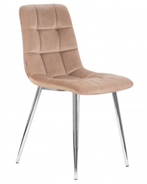 Стул обеденный DOBRIN ALEX, хром ножки, мокко велюр (V108-104),  в Игриме - igrim.ok-mebel.com | фото 3