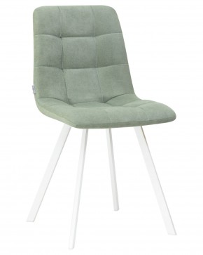 Стул обеденный DOBRIN ALEX SQUARE, белые ножки, мята ткань (UF860-11B) в Игриме - igrim.ok-mebel.com | фото
