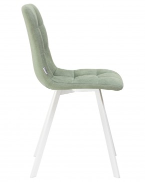 Стул обеденный DOBRIN ALEX SQUARE, белые ножки, мята ткань (UF860-11B) в Игриме - igrim.ok-mebel.com | фото 3