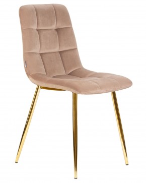 Стул обеденный DOBRIN ALEX, золотые ножки, мокко велюр (V108-104),  в Игриме - igrim.ok-mebel.com | фото 2