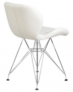 Стул обеденный DOBRIN BUTTERFLY CHROME, ножки хром, цвет белый в Игриме - igrim.ok-mebel.com | фото 4