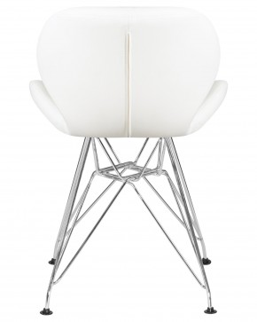 Стул обеденный DOBRIN BUTTERFLY CHROME, ножки хром, цвет белый в Игриме - igrim.ok-mebel.com | фото 5