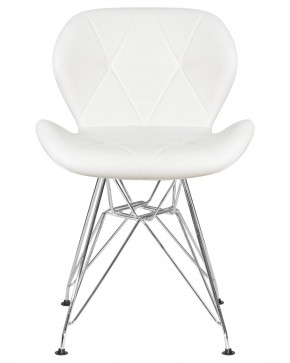 Стул обеденный DOBRIN BUTTERFLY CHROME, ножки хром, цвет белый в Игриме - igrim.ok-mebel.com | фото 6