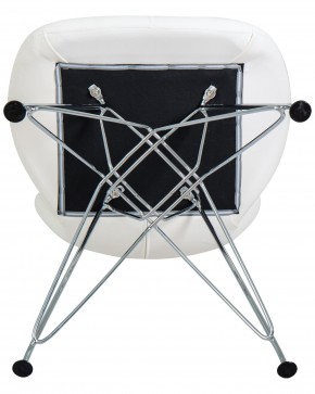 Стул обеденный DOBRIN BUTTERFLY CHROME, ножки хром, цвет белый в Игриме - igrim.ok-mebel.com | фото 8