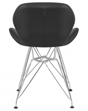 Стул обеденный DOBRIN BUTTERFLY CHROME, ножки хром, цвет чёрный в Игриме - igrim.ok-mebel.com | фото 5