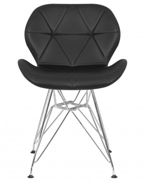 Стул обеденный DOBRIN BUTTERFLY CHROME, ножки хром, цвет чёрный в Игриме - igrim.ok-mebel.com | фото 7