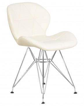 Стул обеденный DOBRIN BUTTERFLY CHROME, ножки хром, цвет кремовый в Игриме - igrim.ok-mebel.com | фото 2