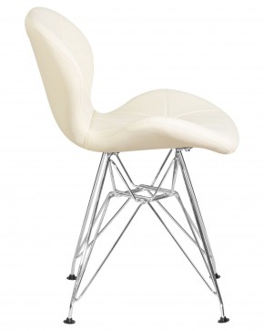 Стул обеденный DOBRIN BUTTERFLY CHROME, ножки хром, цвет кремовый в Игриме - igrim.ok-mebel.com | фото 3