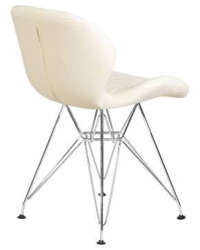 Стул обеденный DOBRIN BUTTERFLY CHROME, ножки хром, цвет кремовый в Игриме - igrim.ok-mebel.com | фото 4