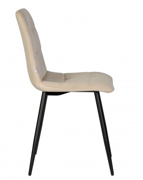 Стул обеденный DOBRIN CHILLY, Бежевый Holland 07, основание черный в Игриме - igrim.ok-mebel.com | фото 4