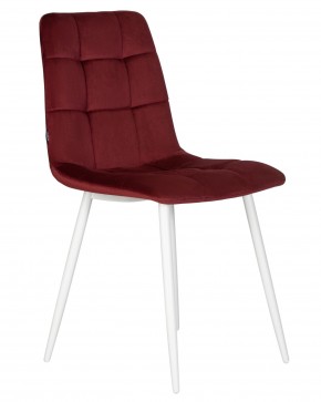 Стул обеденный DOBRIN CHILLY, Бордовый Holland 47, основание белое в Игриме - igrim.ok-mebel.com | фото 3