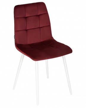 Стул обеденный DOBRIN CHILLY, Бордовый Holland 47, основание белое в Игриме - igrim.ok-mebel.com | фото 8