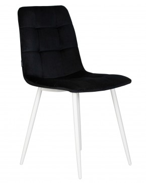 Стул обеденный DOBRIN CHILLY, Черный Holland 75, основание белое в Игриме - igrim.ok-mebel.com | фото 3