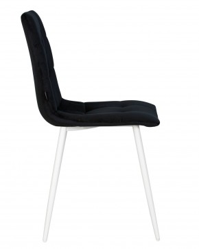 Стул обеденный DOBRIN CHILLY, Черный Holland 75, основание белое в Игриме - igrim.ok-mebel.com | фото 4