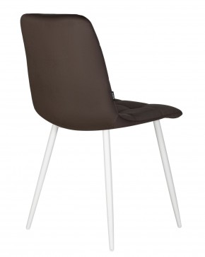 Стул обеденный DOBRIN CHILLY, Эспрессо Holland 74, основание белое в Игриме - igrim.ok-mebel.com | фото 4