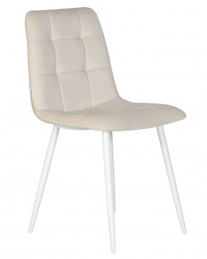 Стул обеденный DOBRIN CHILLY, Кремовый Holland 05, основание белое в Игриме - igrim.ok-mebel.com | фото 2