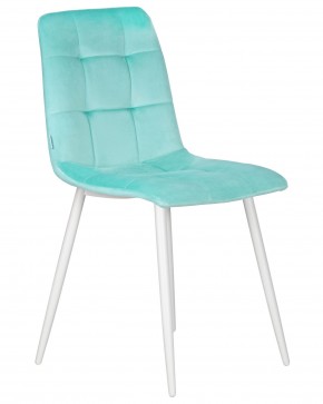 Стул обеденный DOBRIN CHILLY, Мятный Holland 50, основание белое в Игриме - igrim.ok-mebel.com | фото 2