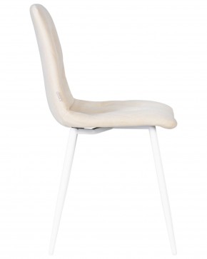 Стул обеденный DOBRIN CHILLY ROMBO, Бежевый Simple 44, основание белое в Игриме - igrim.ok-mebel.com | фото 3