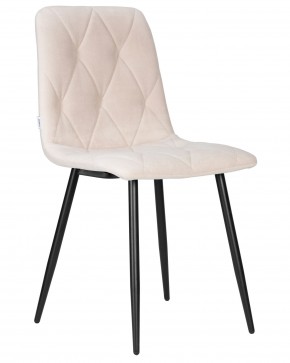 Стул обеденный DOBRIN CHILLY ROMBO, Бежевый Simple 44, основание черный в Игриме - igrim.ok-mebel.com | фото