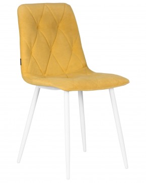 Стул обеденный DOBRIN CHILLY ROMBO, Горчичный Simple 15, основание белый в Игриме - igrim.ok-mebel.com | фото