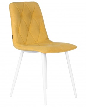 Стул обеденный DOBRIN CHILLY ROMBO, Горчичный Simple 15, основание белый в Игриме - igrim.ok-mebel.com | фото 2