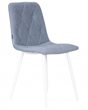 Стул обеденный DOBRIN CHILLY ROMBO, Серо-голубой Simple 26, основание белый в Игриме - igrim.ok-mebel.com | фото 2