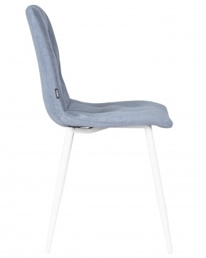 Стул обеденный DOBRIN CHILLY ROMBO, Серо-голубой Simple 26, основание белый в Игриме - igrim.ok-mebel.com | фото 3
