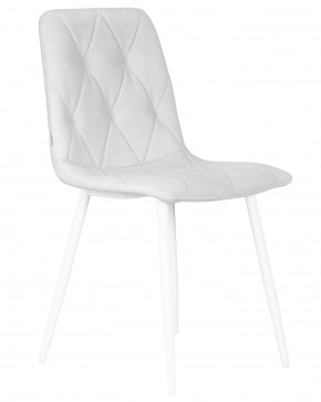 Стул обеденный DOBRIN CHILLY ROMBO, Светло-серый Simple 29, основание белое в Игриме - igrim.ok-mebel.com | фото 2