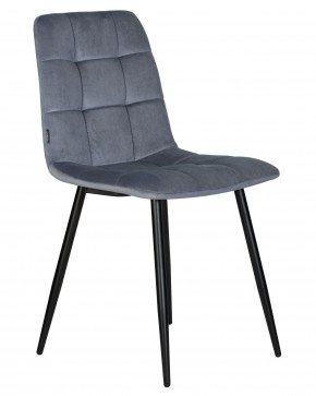 Стул обеденный DOBRIN CHILLY, Серо-голубой Holland 14, основание черное в Игриме - igrim.ok-mebel.com | фото 2