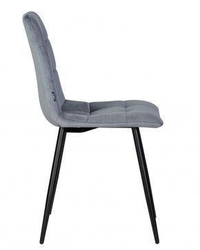 Стул обеденный DOBRIN CHILLY, Серо-голубой Holland 14, основание черное в Игриме - igrim.ok-mebel.com | фото 3