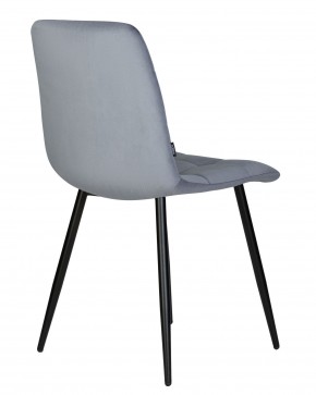 Стул обеденный DOBRIN CHILLY, Серо-голубой Holland 14, основание черное в Игриме - igrim.ok-mebel.com | фото 4