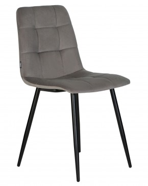 Стул обеденный DOBRIN CHILLY, Темно-серый Holland 18, основание черное в Игриме - igrim.ok-mebel.com | фото 3