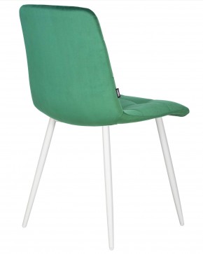 Стул обеденный DOBRIN CHILLY, Темно-зеленый Holland 30, основание белое в Игриме - igrim.ok-mebel.com | фото 4