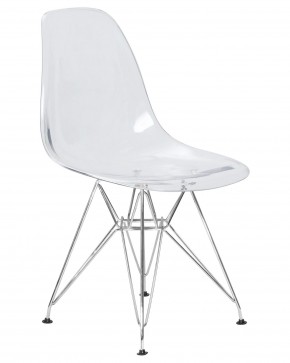 Стул обеденный DOBRIN DSR CASPER, ножки хром, цвет прозрачный в Игриме - igrim.ok-mebel.com | фото 2