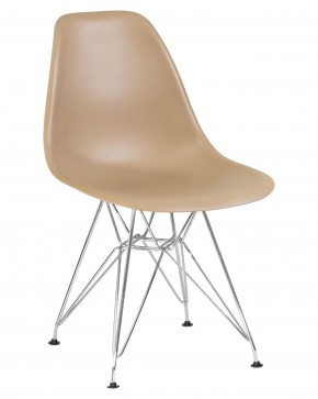 Стул обеденный DOBRIN DSR, ножки хром, цвет бежевый (GR-03) в Игриме - igrim.ok-mebel.com | фото