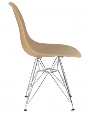 Стул обеденный DOBRIN DSR, ножки хром, цвет бежевый (GR-03) в Игриме - igrim.ok-mebel.com | фото 3