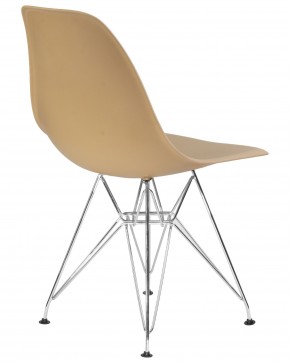 Стул обеденный DOBRIN DSR, ножки хром, цвет бежевый (GR-03) в Игриме - igrim.ok-mebel.com | фото 4