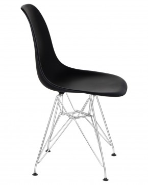 Стул обеденный DOBRIN DSR, ножки хром, цвет чёрный (B-03) в Игриме - igrim.ok-mebel.com | фото 3