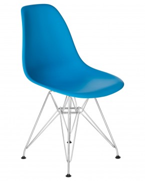 Стул обеденный DOBRIN DSR, ножки хром, цвет голубой (BE-02) в Игриме - igrim.ok-mebel.com | фото 2